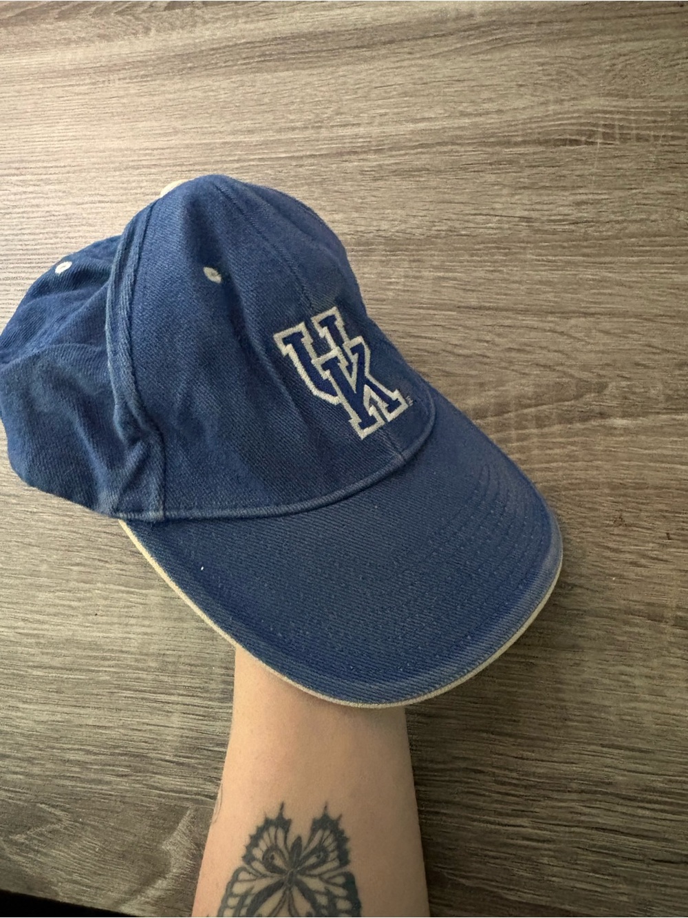Signature Blue Baseball Cap with Red Logo